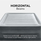 Intex 64417ED 22in Queen Dura-Beam Comfort Plush High-Rise Inflatable Air Mattress with Built in Pump for Travel and Camping, 600lb Weight Capacity