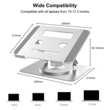 DTTLYQF Foldable Desk Cooling Stand Supports 360-degree Rotating Laptop