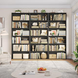 FOTOSOK 6-Tier Open Bookcase and Bookshelf, Freestanding Display Storage Shelves