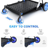 Collapsible Shopping Cart with Wheels, 2 Storage Crates & 1 Storage Bag, 200 lbs Capacity Multi Use Functional Grocery Cart