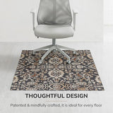Anji Mountain Rug'd Office Chair Mat for Carpet & Hardwood Floor - Jacquard Woven Top, Anti-Slip Backing (40 x 54)