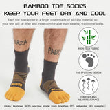 Sunew Five Finger Socks Women, Viscose Made from Viscose Odor Free Breathable Mesh Crew Five Finger Toe Socks for Running Walking Athletic Grey+Yellow 3 Pairs Small