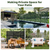 Kingsyard Metal Privacy Screen, 72"H x 47"W Outdoor Privacy Screen Freestanding