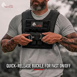 Wolf Tactical Men’s Weight Vest - Adjustable Weighted Vest for Strength Training, 25 LB Tan