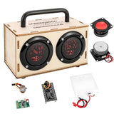 DIY Bluetooth Speaker Kit with Black Metal Handle - STEM Projects for Kids & Adults Age 8-12, Build Portable Speaker with LED Light, Science Experiment Electronics Set, Birthday Gifts for Boys & Girls