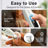 PUKACO Upgraded Mini Dog Paw Trimmer with LED Light, Low Noise Small Pet Hair Trimmer 18mm Wide Curved Blade, 35dB Cordless Waterproof Pet Paw Grooming Clippers for Dogs, Cats, Paws, Ears, Face, Rump