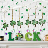 6 Pcs Shamrock Ornaments St Patrick's Day Tree Hanging Decor