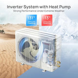 TURBRO 18,000 BTU Ductless Mini Split Inverter AC with Heat Pump 23 SEER2