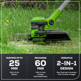 Greenworks 40V 13-Inch Cordless String Trimmer/Edger and Leaf Blower Combo Kit + 3 Bonus Spools, 2.0Ah Battery and Charger Included