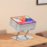 QERTYHJK Laptop Stand 360° Rotatable Notebook Holder Liftable Aluminum