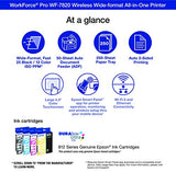 Epson Workforce Pro WF-7820 Wireless All-in-One Wide-Format Printer, Auto 2-Sided Print - Black