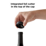 Rabbit Automatic Electric Corkscrew Wine Opener, Cordless Rechargeable, One-Touch Operation, Sleek Shiny Black Finish, Easy to Use for Wine Lovers