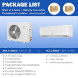 Garvee 9000 BTU Mini Split Air Conditioner Heat Pump System, 19 SEER2 Inverter Mini Split AC/Heating System, Ductless Wall Mount AC Unit Cool Up to 450 Sq. Ft, Installation Kits, 230V