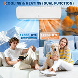 12000 BTU 115V Ductless Mini Split AC Heat Pump for Apartment/Room, 19 SEER 42dB Ultra-Quiet Inverter System, 3-in-1 Cooling Heating Dehumidifier, 10ft Line Set Ready to Use (Plug and Play)