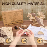 UPLIKE 3D Wooden Puzzles for Adults: 352pcs Dragon Ship Model Kits for Men - Brain Teaser Wooden Hobby Puzzle Toys - Creative Wooden Model Building Kits for Christmas Birthday Gifts Home Decor