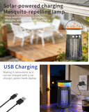 NEXLY SJZ-091 Solar Bug Zapper Portable Outdoor Waterproof Mosquito Killer Indoor Home Rechargeable Fruit Fly Trap 4200V Electric Gnat Traps for Room Garden Courtyard Kitchen Camping Backyard