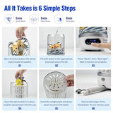 Portable Mini Washing Machine | Compact Deep Cleans Underwear, Baby Clothes, Small Laundry | Type-C, Spin-Dry & UV /4000 mAh Battery (3L-WHITE)