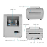 GRSJKRI Multifunction Desktop 110mm Thermal Paper Printer Barcode Label BT Communication Interface