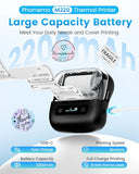 Phomemo Label Maker, M220 Thermal Label Printer, 80mm Portable Bluetooth Barcode Printer