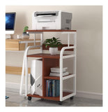 PXIWDAN Printer Stand Floor Printer Stand with Wheels Metal Frame Fax Machine Shelf Scanner Copier Bracket for Office for Office(F)
