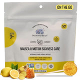 MommaBear Nausea & Motion Sickness Lollipops – Non-GMO Lemon & Ginger Candy for Nausea – Organic Lollipops for Kids 3+ & Pregnancy Must Haves to Ease Queasiness – Freshness, Sealed in (5 Pack)