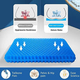 Egg Gel Seat Cushion, Breathable Gel Cushion Chair Pads with Non-Slip Cover for Home Office Car Wheelchair