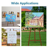 A - Frame Wooden Display Easel with Wheels - Adjustable Lyre Beechwood Studio Easel Stand