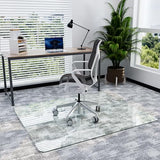 Office Chair Mat for Carpet, Tempered Glass Chair Mat with Rounded Corners and Polished Edges