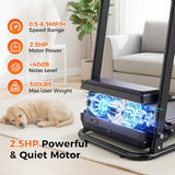 Lastforever Walking Treadmills with Extended Handrails, 2.5HP Quiet Motor, Heart Rate Monitor, 310 lbs Capacity, Treadmill for Seniors, Recovery & Home Jogging