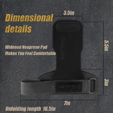 Weight Lifting Wrist Strap, Weightlifting Grip Strap for Gym Deadlifts, Powerlifting, Heavy Shrug, Pull Ups, Three Layer Leather