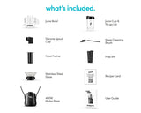 magic bullet Mini Juicer, Countertop Space-Saving, 2" Feed Chute for Fruits and Vegetables, 400W, 16oz Cup, Compact Design, Black, MBJ50100AK