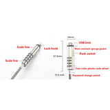 Ruitutedianzi 10X 4 Digital Universal Lock USB Laptop Security Cable Lock for Computer