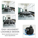 QXYXSM Conference Room Tables Folding Conference Room Table, Modular Meeting Table Rolling Foldable Industrial Training Tables for Office School Hotel