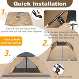 CampExo Camping Tent,2 Person Tent,Lightweight Waterproof Backpacking Tent,5-Minute Setup Outdoor Tent with Carry Bag,Ideal for Camping Hiking (Khaki)