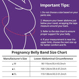 Maternity Belly Band with Back Support – Over-the-Shoulder Pregnancy Support Belt with Lumbar Support, Breathable Mesh Design, Strong Adjustable Hook & Loop Straps, No Digging Comfort for All-Day Wear (Beige, Large（154-187LB）)