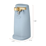 Electric Can Opener with Auto-Stop Safety, 70W Motor, Built-in Knife Sharpener, Bottle Opener, Cord Storage Compartment