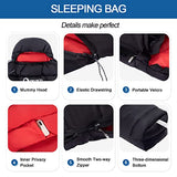 QEZER Ultralight Down Sleeping Bag for Adults 36-61 Degree F with 600 Fill Power, Compact Three Season Sleeping Bag for Backpacking, Hiking and Camping
