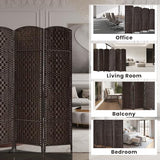 Rose Home Fashion Room Divider, 6 ft Tall Room Dividers and Folding Privacy Screens,