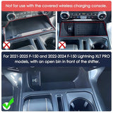【2025 Upgraded Version】Center Console Compartment Cover for Ford F150 Accessories 2021-2024 2025/Lightning XLT PRO 2022-2025.【One-Piece Molding, No Adhesive Peeling + Optimized Size for Better Fit.】