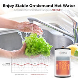 CAMPLUX Tank Water Heater Electric,10 Gallon Point of Use Hot Water Heater (ME100B) 120V 1500W, Easier Using with Adjustable Thermostat, Save Time, UL Listed