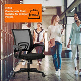 BestOffice | Ergonomic Office Chair | Mid-Back Swivel Desk Chair | Breathable Backrest & Lumbar Support | Adjustable Height