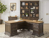Martin Furniture IMSA684R-KIT Executve L-Desk & Return with Solid Wood Plank Tops
