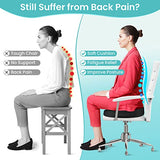 Office Chair Seat Cushion, Cooling Gel Enhanced Memory Foam Cushion for Long Sitting - Black, Large