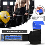 WYOX Weight Lifting Hooks for Men & Women (Pair) – Heavy Duty Wrist Support Straps with Hooks for Deadlifts, Pull Ups, Shrugs – Gym Lifting Straps with Grip Assist