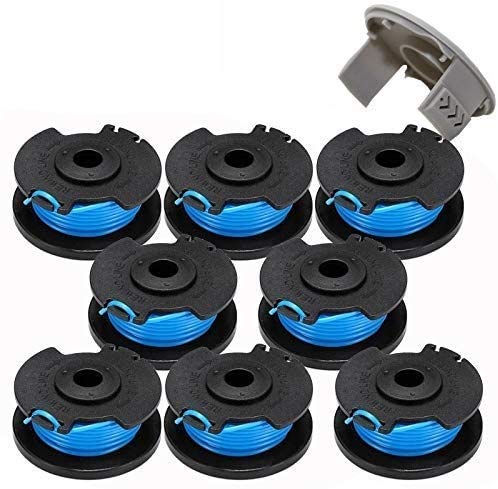 AC14RL3A String Trimmer Replacement Spool Line Suitable (8 Spools, 1 Cap)