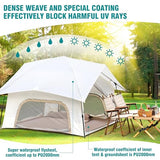 Chihee Camping Tents Pop up Easy Setup 2-Person Instant Tent Outdoor Shelter Stand-up Tent Square Family Cabin with Mesh Windows External Rainfly Carry Bag Portable Spacious Ventilation Beach Travel