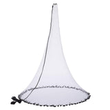 BASSDASH American Saltwater Fishing Cast Net 3/8 1/4-Inch Mesh 4ft 6ft 8ft Radius, 1-Pound Per Foot, for Bait Fish with Utility Bucket Casting