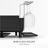 simplehuman Steel Frame Dishrack, Large Capacity Dish Drying Rack, 360º Easy Drain Swivel Spout, Utensil & Wine Glass Holder, Anti-Residue Coating, Moisture Control Surface, Matte Black