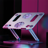 DTTLYQF Laptop Stand All-Aluminum Fan Cooling Folding Lifting Computer