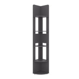 Tuhome 5-Tier Corner Book Shelf, 71.1" Tall Slim Freestanding Bookshelf, Engineered Wood, Matt Grey